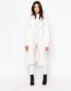 Ichi Talla Checked Jacket - White