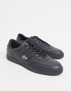 Lacoste Court Master Perf Stripe Sneakers In Black