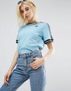 Kappa Oversized T-shirt With Sports Logo Tape - Blue