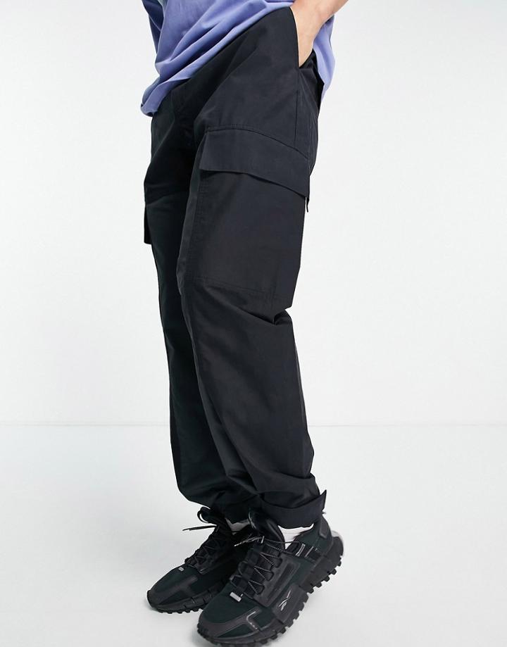 Weekday Donny Cargo Pants In Black