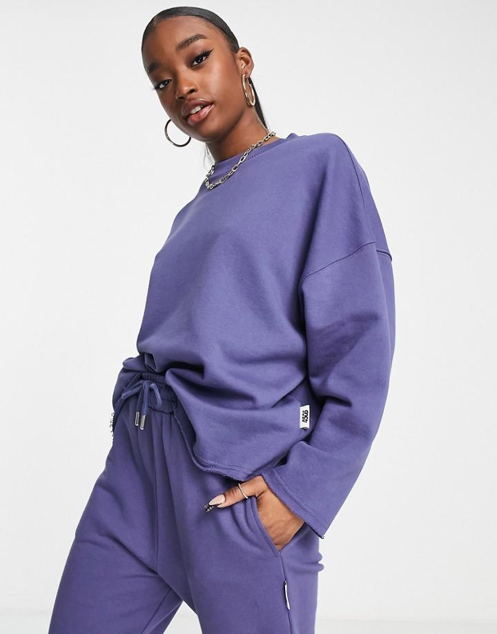 Asos 4505 Oversized 90's Sweatshirt With Raw Edge-brown