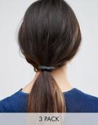 Asos Pack Of 3 Printed Bow Hair Ties - Multi