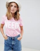 Only Riva Need Print T-shirt - Pink