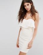 Miss Selfridge Lace Bandeau Mini Dress - White
