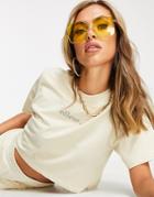 Ellesse Cropped T-shirt In Oatmeal-neutral