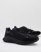Pull & Bear Mesh Running Sneakers In Black
