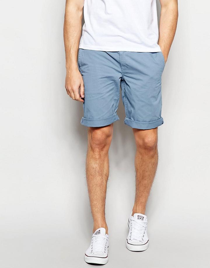 Boss Orange Chino Shorts In Blue - Blue