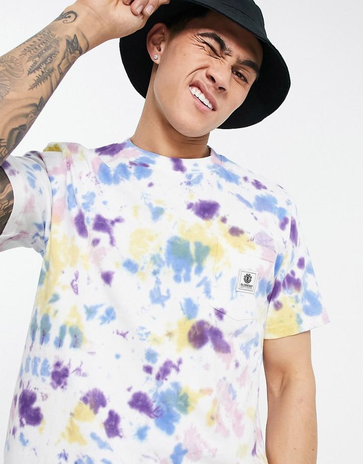 Element Basic Pocket Tie Dye T-shirt In Multi