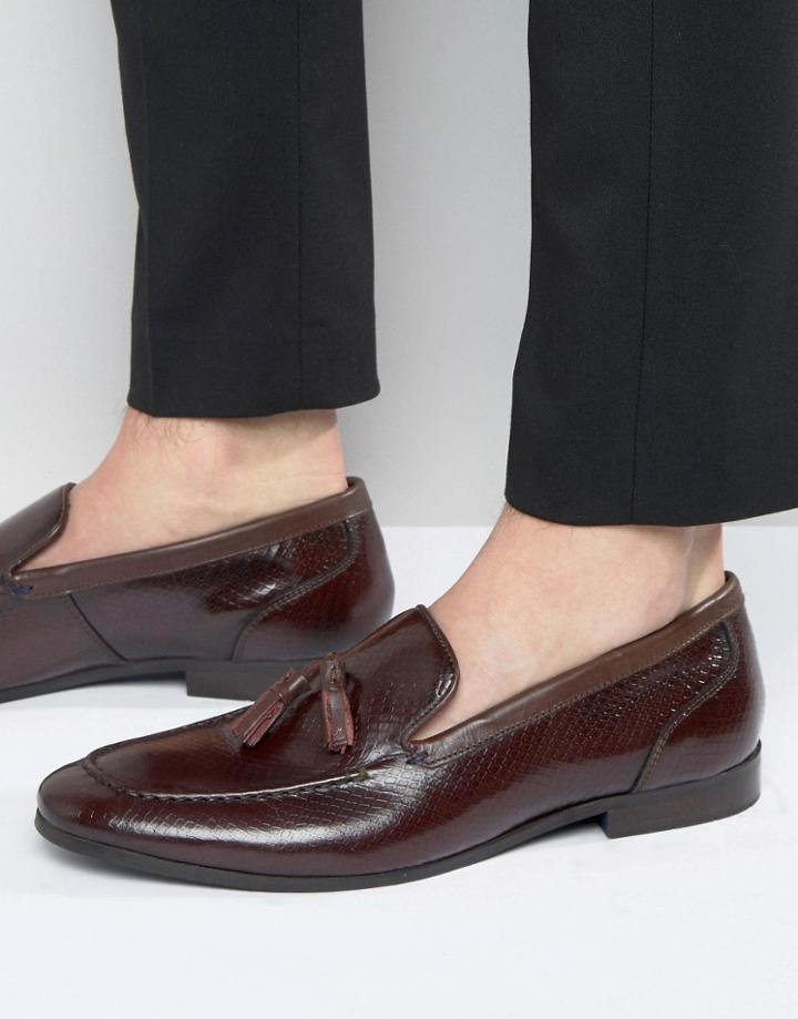 Kg Kurt Geiger Holman Leather Tassel Loafers - Red