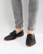 Asos Loafers In Black Woven Leather - Black