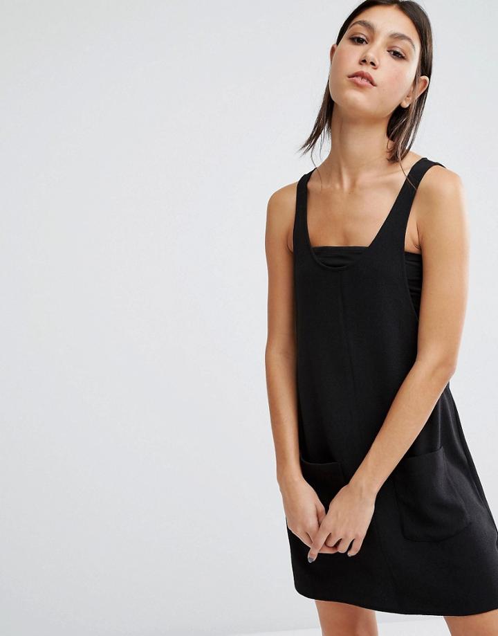 Vero Moda Patch Pocket Swing Dress - Black
