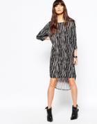 Just Female Swatch Dress In Graphic Print - Swatch Print