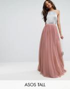 Asos Tall Tulle Maxi Prom Skirt - Pink