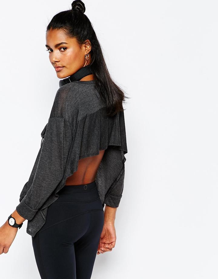 Blue Life Flutter Back T Shirt - Granite