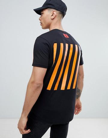 Dfnd Grid Back Print T-shirt - Black