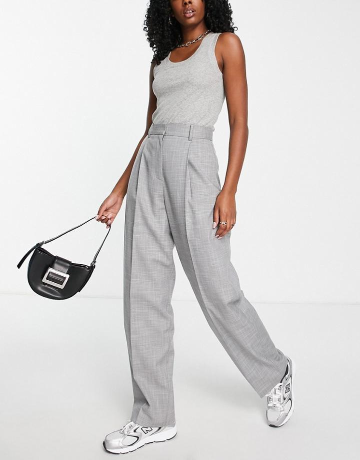 Topshop Mensy Tonic Pants In Gray