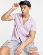 Another Influence Short Sleeve Shirt In Lilac-purple