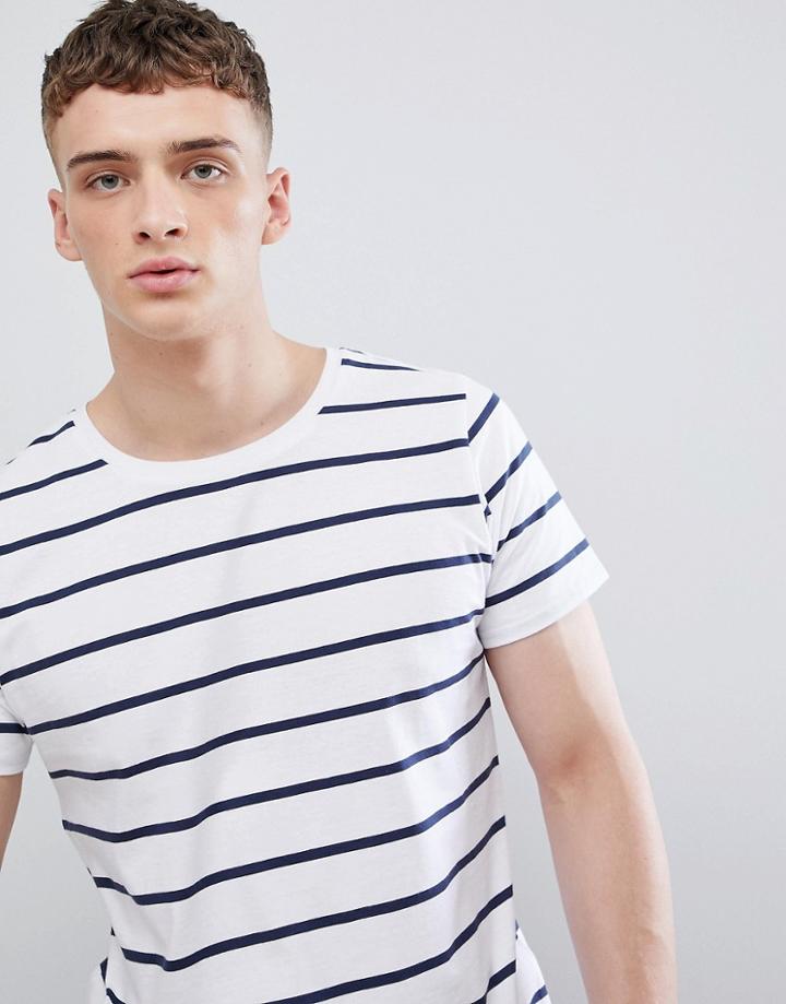 Lee Jeans Striped T-shirt-white