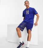 Puma Off Beat Paisley Shorts In Blue-blues