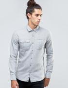Threadbare Light Denim Shirt - Gray