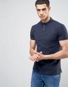 Solid Polo Shirt With Embroidered Logo - Navy