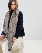 Lavand Multi Color Chunky Oversized Knitted Scarf - Multi