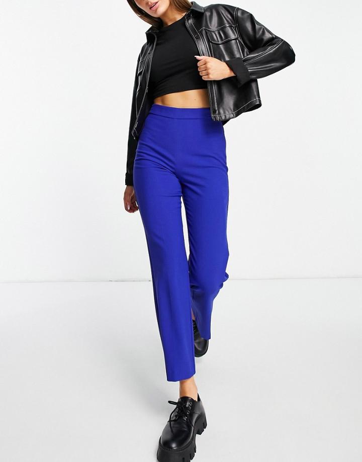 Love Moschino Logo Detail Tailored Pant In Blue-blues