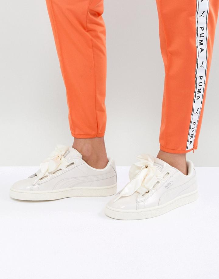 Puma Basket Platform Sneaker In White - White