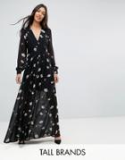 Vero Moda Tall Floral Maxi Dress - Black