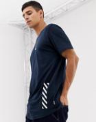 Jack & Jones Core T-shirt With Curved Hem-navy