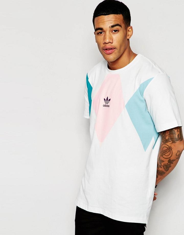 Adidas Originals T-shirt In Vintage Style Aj7866 - White