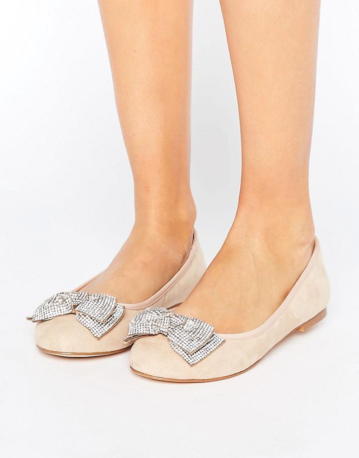 Faith Ackley Embellished Flat Shoes - Beige
