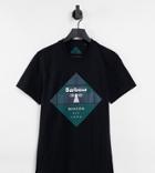 Barbour Beacon Check Diamond T-shirt In Black Exclusive At Asos