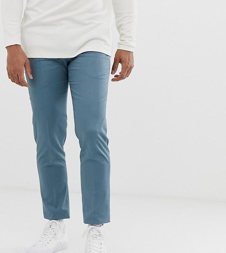 Noak Skinny Fit Pants In Teal - Blue