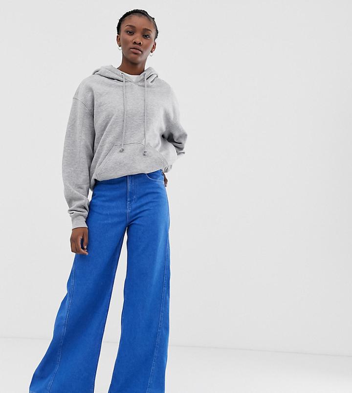 Weekday Beat Super Wide Leg Jeans In Bright Blue