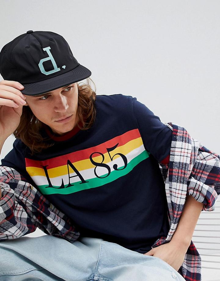 Diamond Supply Nylon Snapback Cap With Logo In Black - Black