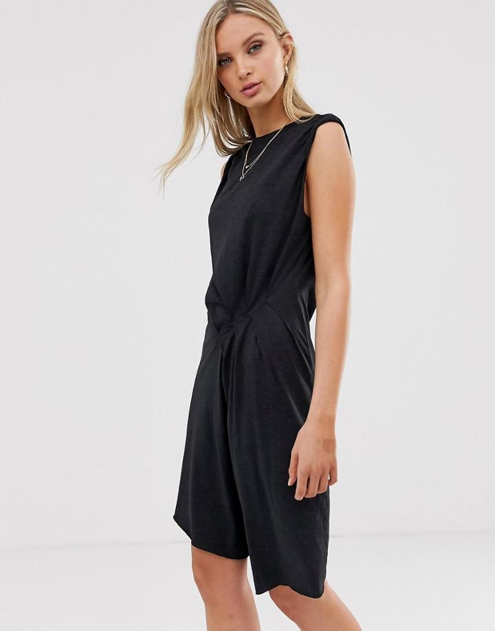 Allsaints Duma Jersey Asymmetric Mini Dress-blue