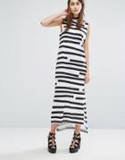 Cheap Monday Step-hem Odd Stripe Maxi Dress - Multi
