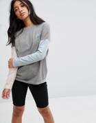 Santa Cruz Rays Long Sleeve T-shirt With Contract Sleeves - Gray