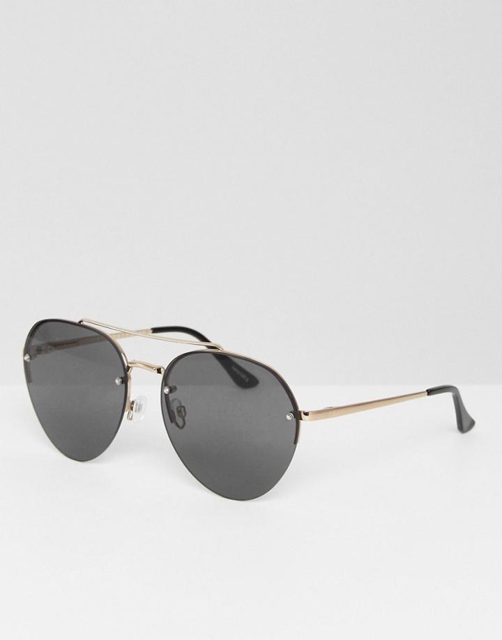 Quay Australia Somerset Aviator Sunglasses In Silver - Silver