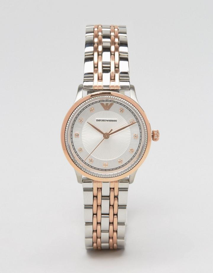 Emporio Armani Mixed Metal Alpha Watch Ar1962 - Mixed Metal