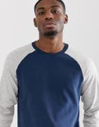 Only & Sons Sweatshirt With Contrast Raglan Sleeve