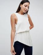 Ax Paris Top With Pephem - Cream