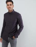 Asos Design Casual Slim Oxford Shirt In Black