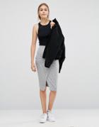 Just Female Picnic Bodycon Skirt - Gray