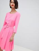 2ndday 60's Belted Flippy Dress - Pink