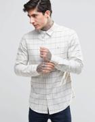 Farah Shirt With Graph Check In Slim Fit White - White