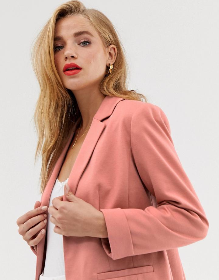 Miss Selfridge Blazer In Blush-pink