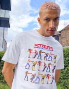 Asos Design Streets Of Rage Relaxed T-shirt In White