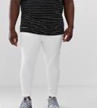 Asos Design Plus Spray On Jeans In Power Stretch In White - White